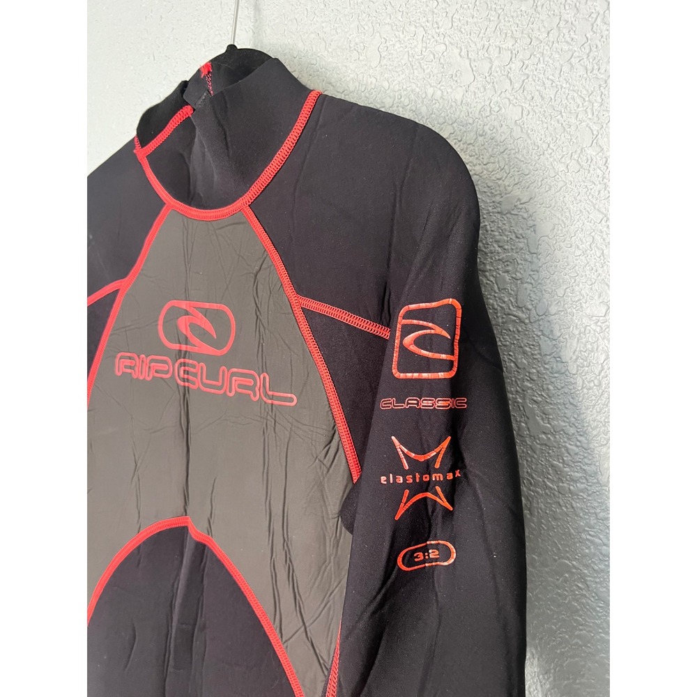 Rip Curl Classic Elastomax 3:2 Wetsuit Womens Medium Black Red Full Suit - Picture 5 of 15